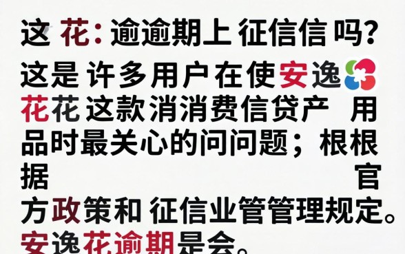 安逸花逾期上征信吗